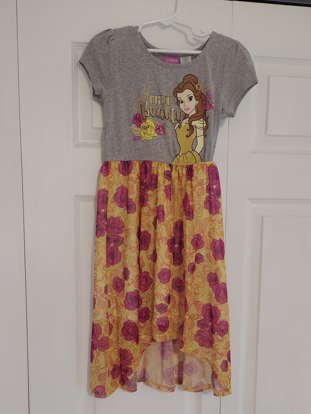 Disney Grey Bodice & Yellow Floral Belle High-Low Dress